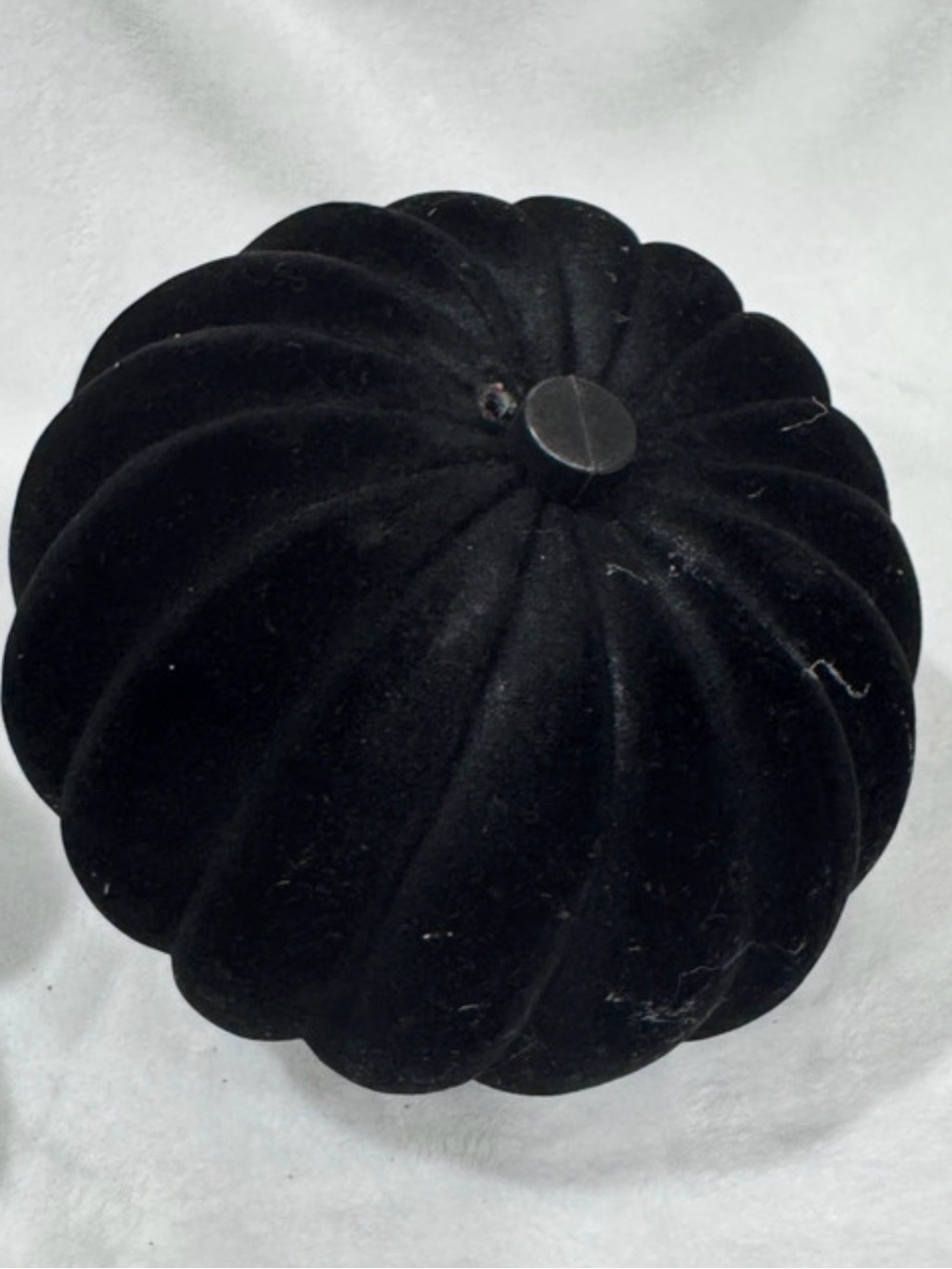 Black Velvet Skull and Pumpkin Decorative Accent Set - Home Accents Decor - Picture 4 of 8